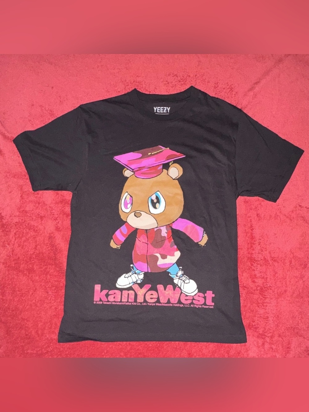 Yeezy Graduation Bear Tee Black Size Large